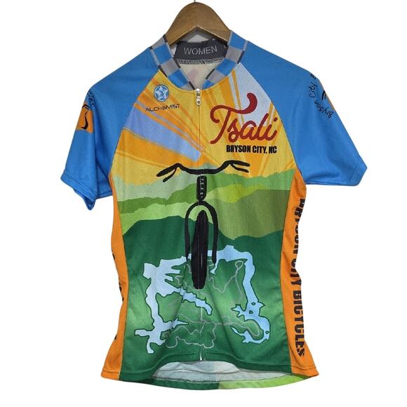 Alchemist Womens Sz L Tsali's Multicolor Back Pockets Full Zipper Cycling Jersey - Picture 1 of 13